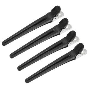 4pcs Black Duckbill No Crease Nonslip Plastic Hair Clip